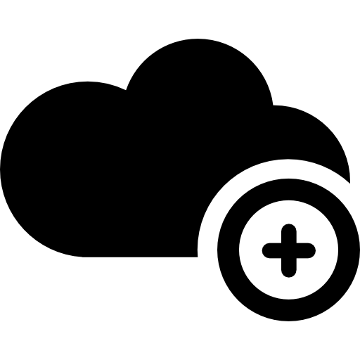 Add to cloud Basic Rounded Filled icon