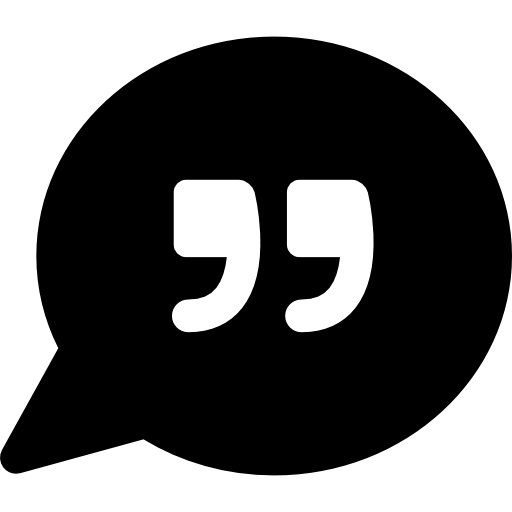 Speech bubble with quotation marks - Free shapes icons