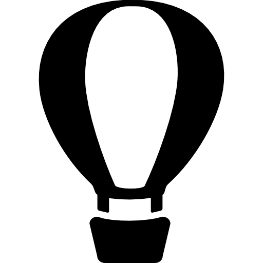 Hot air balloon icon