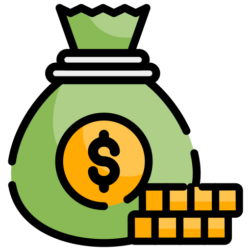 bolsa de dinero icono gratis