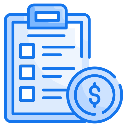 Financial report Generic Blue icon