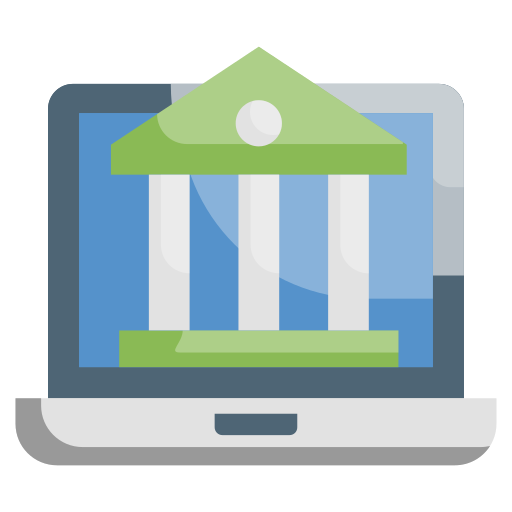 banca en línea icono gratis
