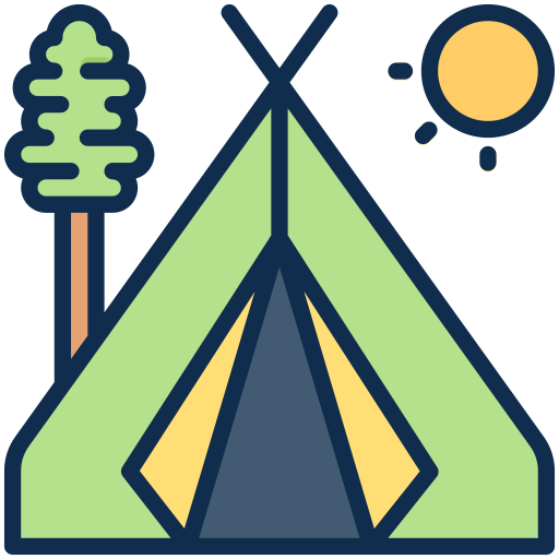 Camping Generic Outline Color icon