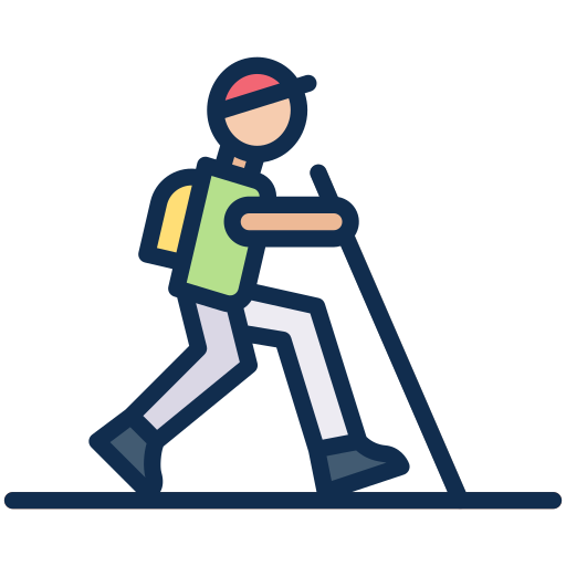 Hiking Generic Outline Color icon