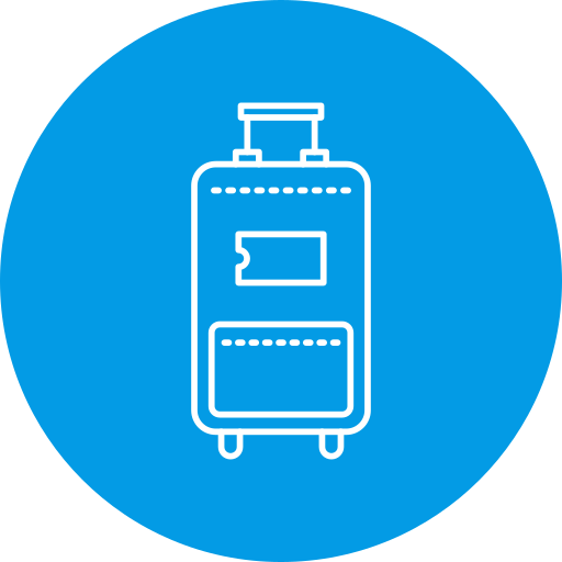 bolsa de viaje icono gratis
