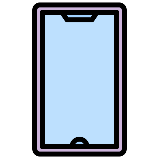 Mobile Generic Outline Color icon