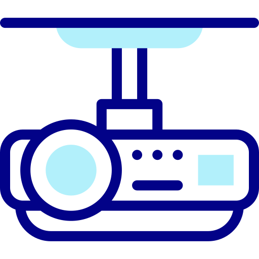 Projector Detailed Mixed Lineal color icon