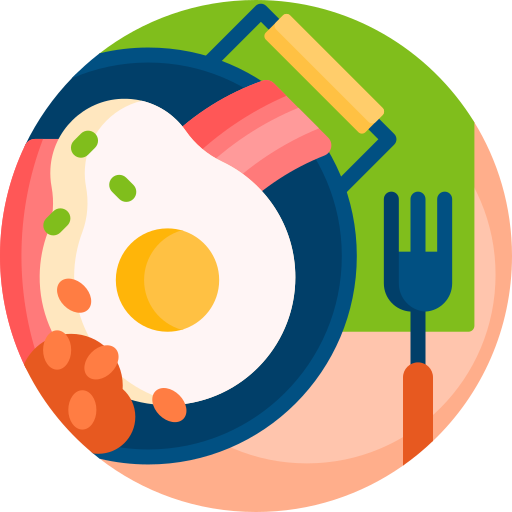 Fried egg Detailed Flat Circular Flat icon