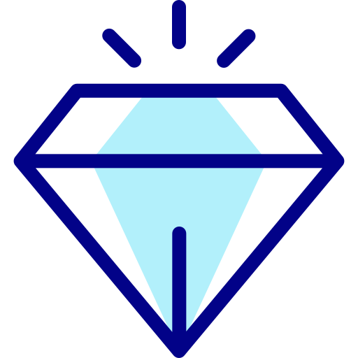 Diamond Detailed Mixed Lineal color icon