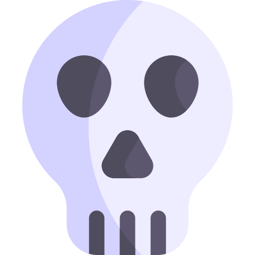 Skull Kawaii Flat icon