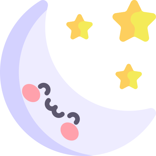 Moon Kawaii Flat icon