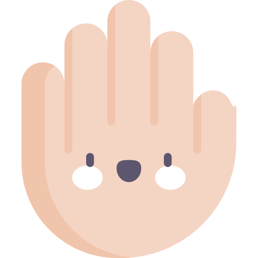 Hand Kawaii Flat Icon