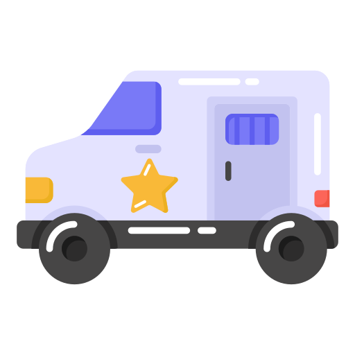 camioneta de la policía icono gratis