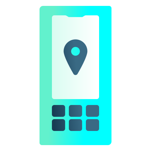 teléfono gps icono gratis