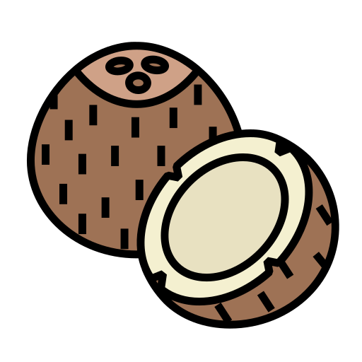 Coconut Generic Outline Color icon