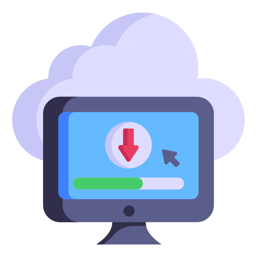descarga en la nube icono gratis