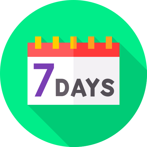 7 days Flat Circular Flat icon