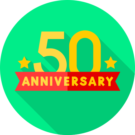 Anniversary Flat Circular Flat Icon