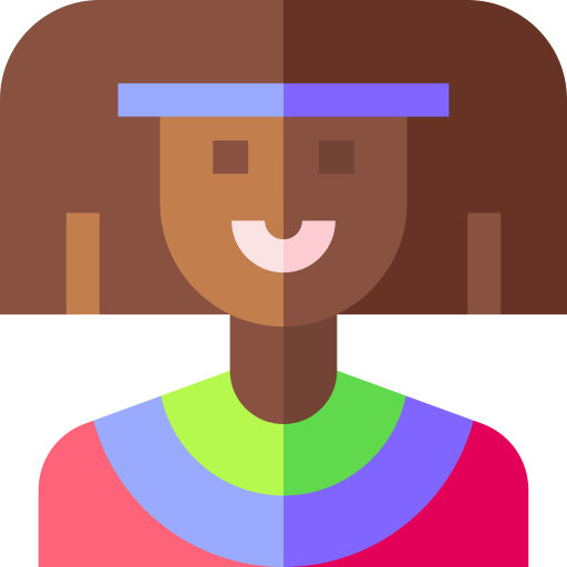 mujer de color icono gratis