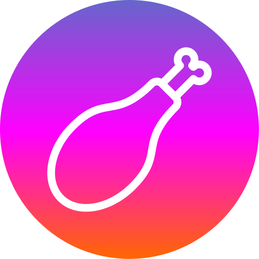 pierna de pollo icono gratis
