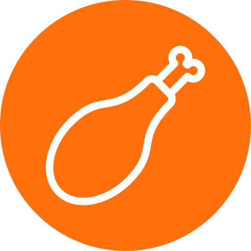 pierna de pollo icono gratis