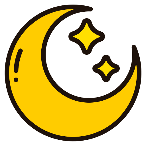 luna creciente icono gratis