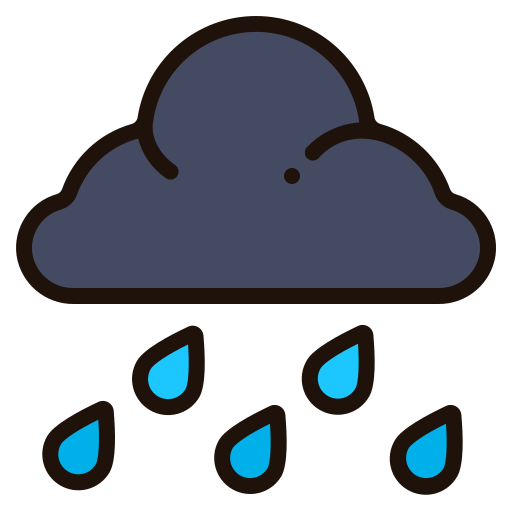 Heavy rain Generic Outline Color icon