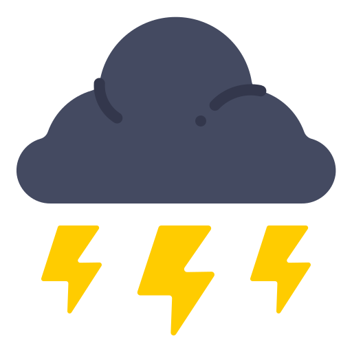 Thunderstorm Generic Flat icon