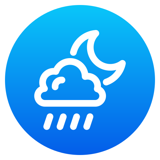 noche lluviosa icono gratis