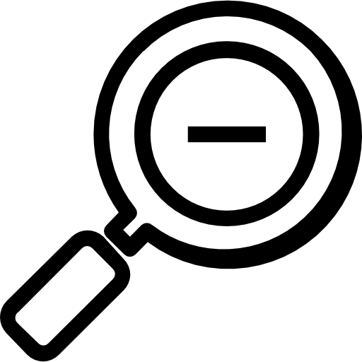 disminuir el zoom icono gratis