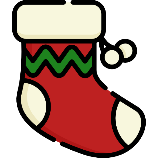 chaussette de noël Icône gratuit