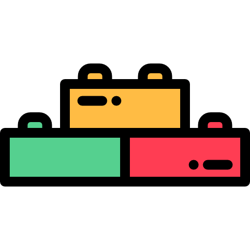 Blocks Detailed Rounded Lineal color icon