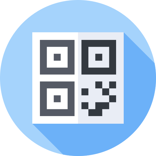 Qr code Flat Circular Flat icon