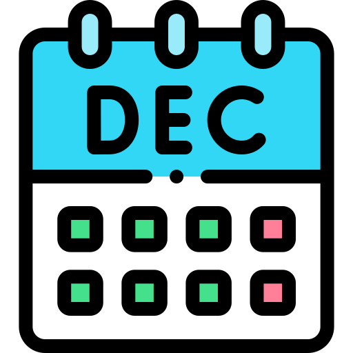 December Detailed Rounded Lineal color icon