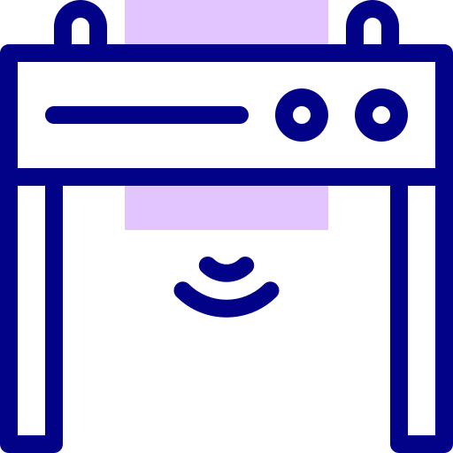 Security Detailed Mixed Lineal color icon