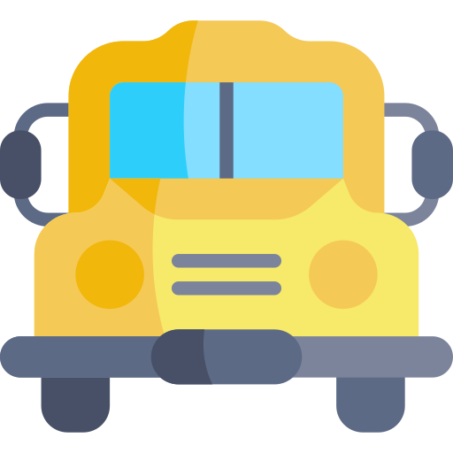Ônibus escolar grátis ícone