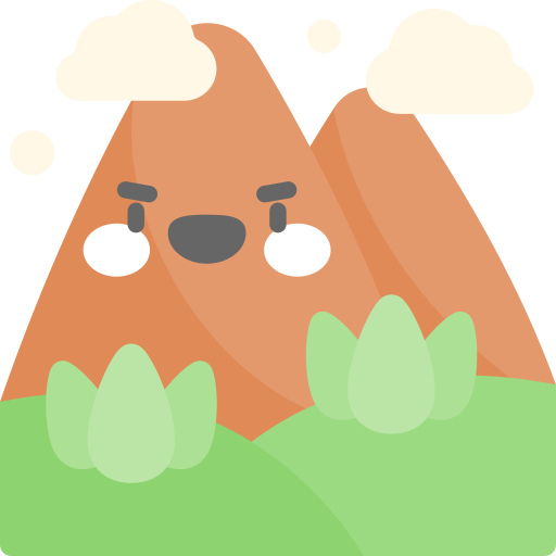 Mountain Kawaii Flat icon