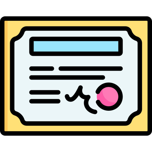 zertifizierung kostenlos Icon zertifizierung kostenlos Icon