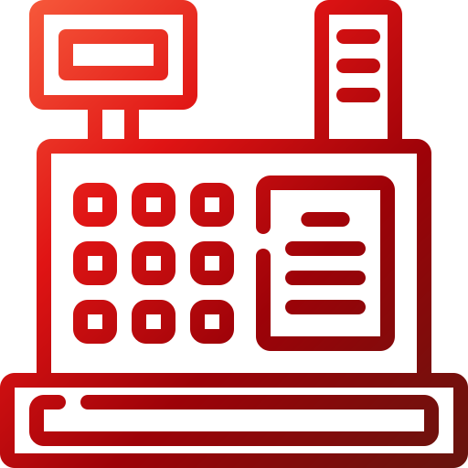 caja registradora icono gratis