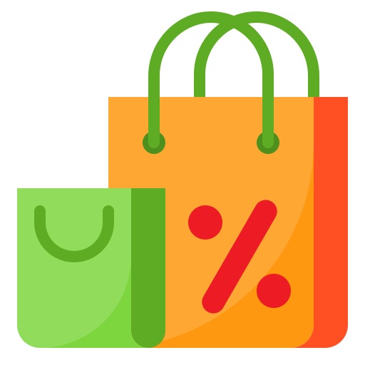 Shopping bag srip Flat icon