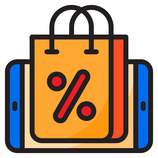 Shopping online srip Lineal Color icon