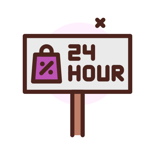 reloj de 24 horas icono gratis