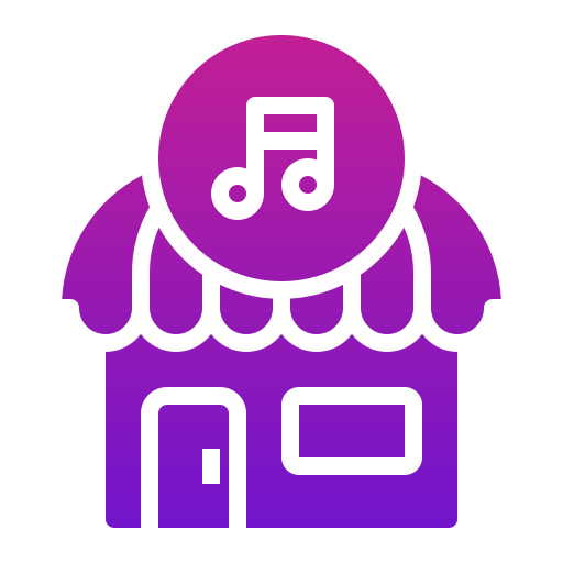 tienda de música icono gratis