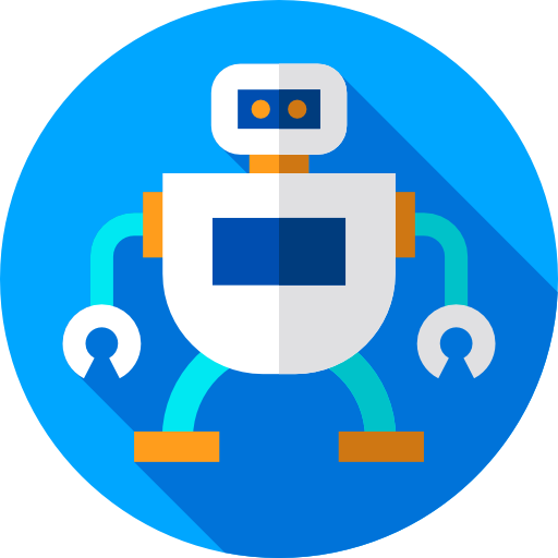 Robot Flat Circular Flat icon