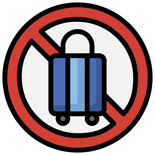 no viajar icono gratis