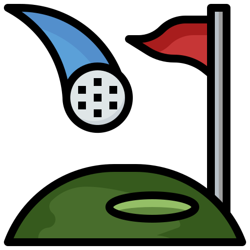 bandera de golf icono gratis