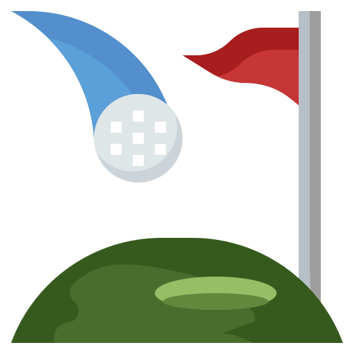 bandera de golf icono gratis