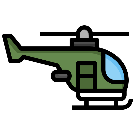 Helicopter Surang Lineal Color icon