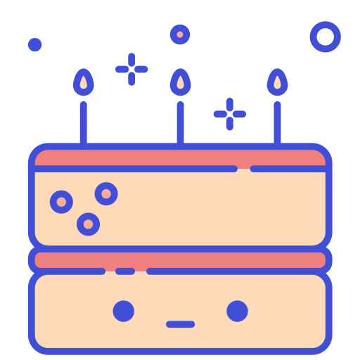 pastel de cumpleaños icono gratis