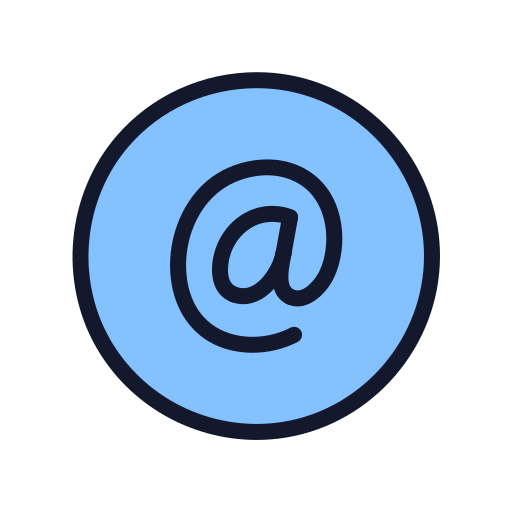 At sign Generic Blue icon